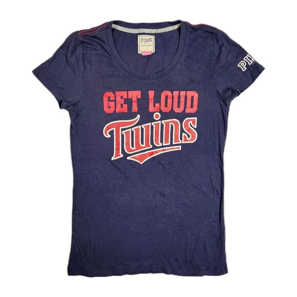 Pink Victoria Secret Minnesota Twins Shirt Womens M MLB Baseball Teamwear Sports - Picture 1 of 8